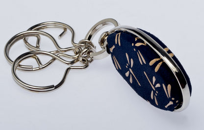 Japanese Chromed Steel Deerskin Keyring