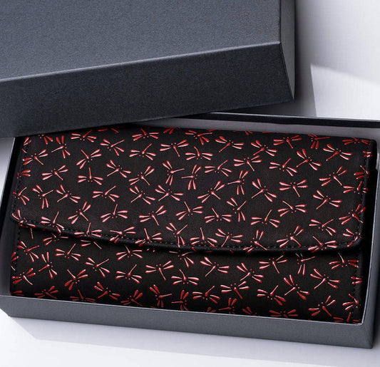 Deerskin Lacquer Dragonflies Ladies Wallet